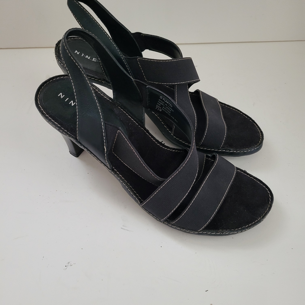 NEW Nine West Black Strappy Women's Heels